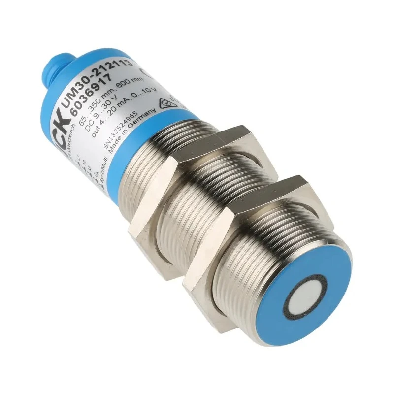 SICK Ultrasonic Threaded Barrel Proximity Sensor M30 x 1.5, 350 mm Detection, 4 to 20 mA Output, 3V - 30 V dc UM30-212113