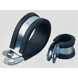 JCS Hi-Torque 32 mm ID Black Rubber Zinc Plated Steel P-Clip PCZR32RS