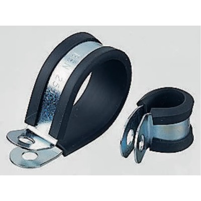 JCS Hi-Torque 32 mm ID Black Rubber Zinc Plated Steel P-Clip PCZR32RS
