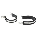 JCS Hi-Torque P-Clip 40 mm ID Black Rubber Coated 304 Stainless Steel PCSR40RS