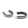 JCS Hi-Torque P-Clip 40 mm ID Black Rubber Coated 304 Stainless Steel PCSR40RS