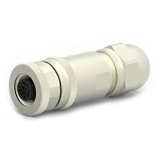 TE Connectivity Circular Connector, Cable Mount, 8 Contacts, Female Plug, M12 Connector, IP67, 30V, 2A T4110012081-000