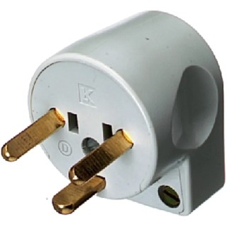 LK 10A 250V Denmark Mains Plug Grey Cable Clamp 210A5251