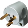 LK 10A 250V Denmark Mains Plug Grey Cable Clamp 210A5251