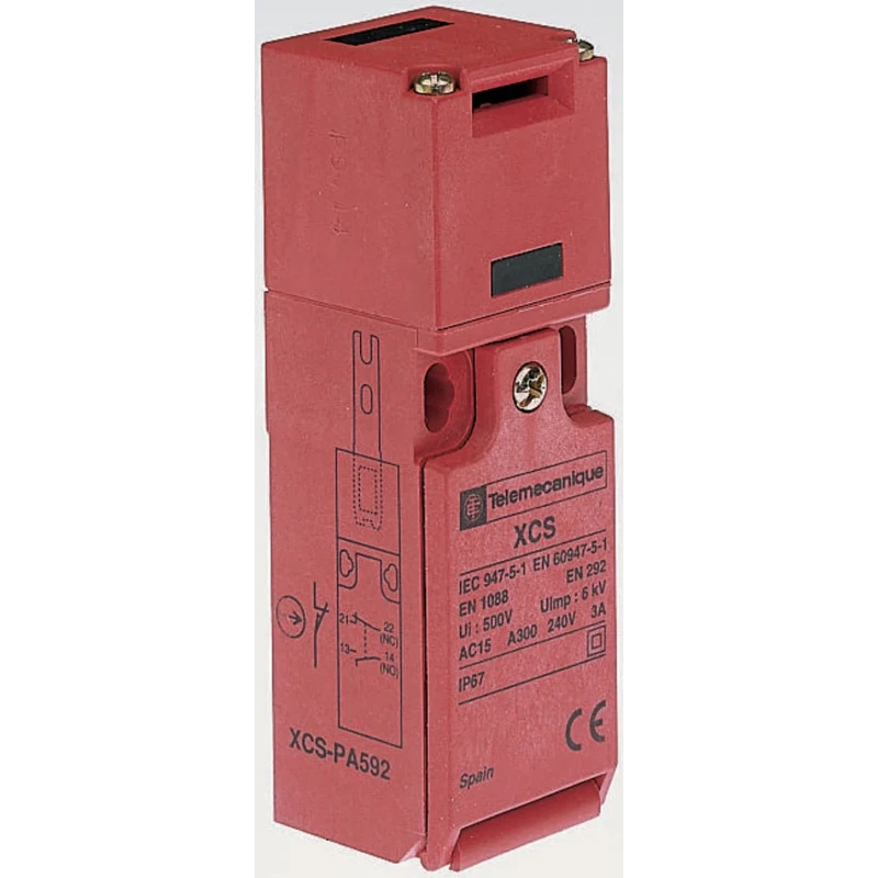 Telemecanique Sensors Safety Interlock Switch, Keyed Actuator Included, Fibreglass Reinforced Nylon, IP67, 240V AC XCSPA593