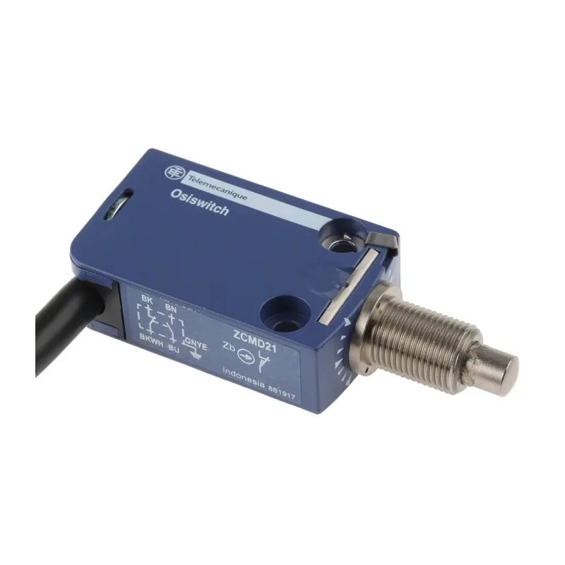 Telemecanique Sensors OsiSense XC Series Plunger Limit Switch 1 NO/1 NC Snap Action Zinc Alloy Housing 240V AC XCMD21F0L1