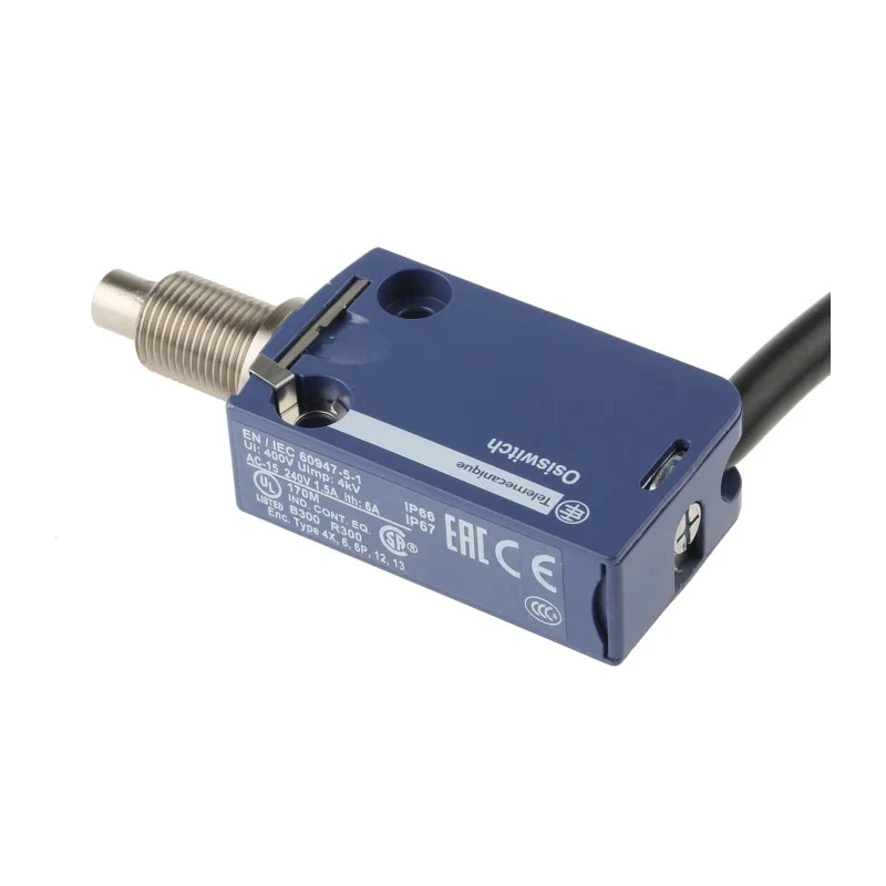 Telemecanique Sensors OsiSense XC Series Plunger Limit Switch 1 NO/1 NC Snap Action Zinc Alloy Housing 240V AC XCMD21F0L1