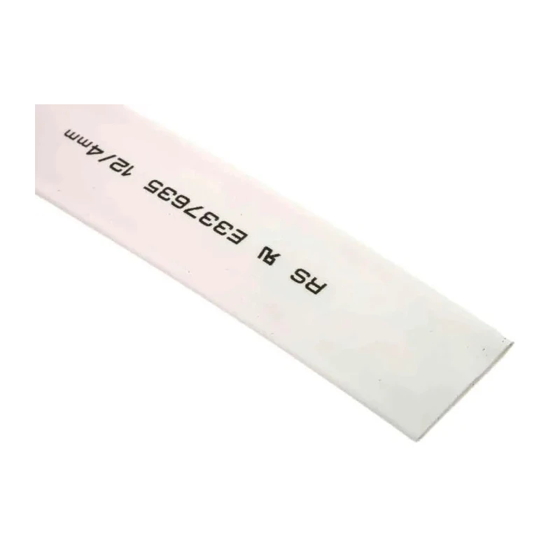 RS PRO Heat Shrink Tubing White 12 mm Sleeve Diameter x 4m Length 3:1 Ratio 700-4560