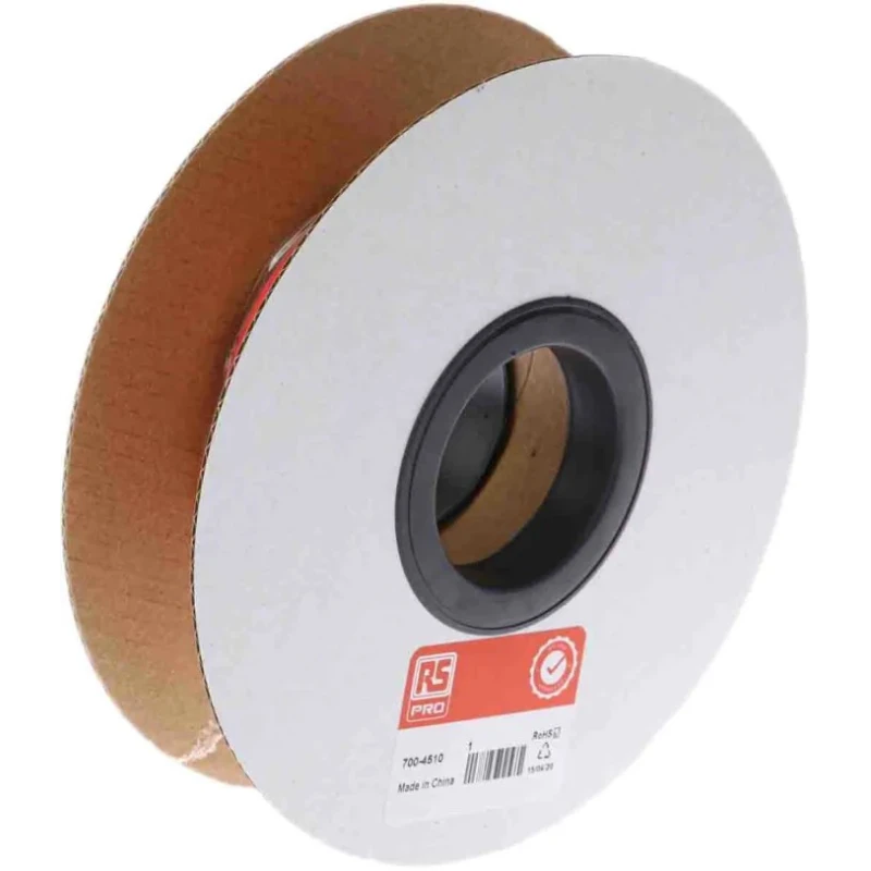 RS PRO Polyolefin Flame Retardant Heat Shrink Tubing Red 3 mm Sleeve Diameter x 10m Length 3:1 Ratio 700-4510