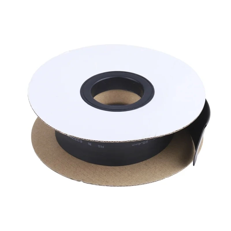 RS PRO Heat Shrink Tubing Black Polyolefin Flame Retardant 25.4 mm Sleeve Dia 3m Length 2:1 Ratio 700-4668