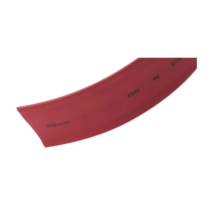 RS PRO Heat Shrink Tubing Red 19 mm Sleeve Diameter x 5 m Length 2:1 Shrink Ratio 700-4692