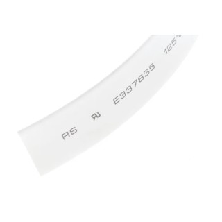 RS PRO White Polyolefin Heat Shrink Tubing 12.7 mm Sleeve Diameter 6 m Length 2:1 Ratio 700-4784