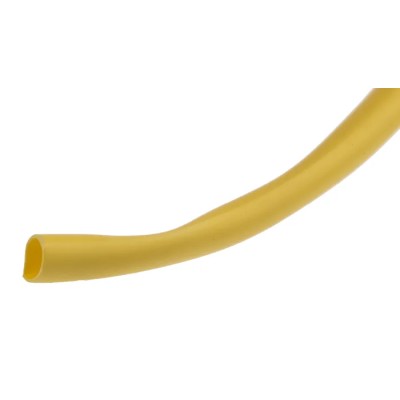 RS PRO Heat Shrink Tubing Yellow 1.6 mm Sleeve Diameter 10 m Length 2:1 Ratio 700-4706