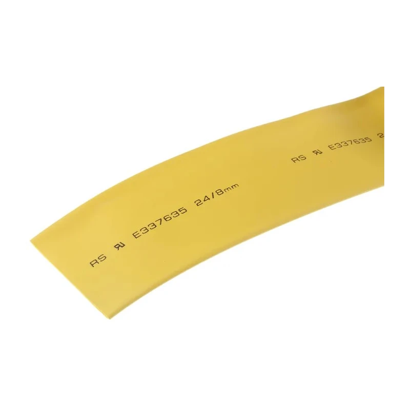 RS PRO Heat Shrink Tubing Yellow 4.8 mm Sleeve Diameter 9m Length 2:1 Ratio 700-4712