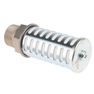 SMC Polyethylene Pneumatic Silencer 1 MPa Maximum Pressure, 30dB Noise Reduction, R (PT) 1 in Threaded Male AN600-10