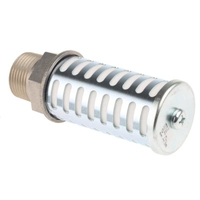 SMC Polyethylene Pneumatic Silencer 1 MPa Maximum Pressure, 30dB Noise Reduction, R (PT) 1 in Threaded Male AN600-10