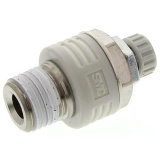 SMC Brass Pneumatic Silencer ASN2 Threaded 1/4 in R 1.5 MPa 20dB Noise Reduction 