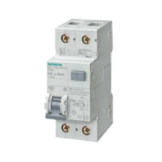 Siemens Residual Current Circuit Breaker with Overload Protection 20A Current Rating 2-Pole 30mA Trip 5SU1356-6KK20