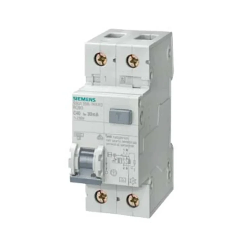 Siemens Residual Current Circuit Breaker with Overload Protection 20A Current Rating 2-Pole 30mA Trip 5SU1356-6KK20