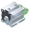 SMC Pneumatic Compact Cylinder, 12 mm Bore, 5 mm Stroke, Double Acting, Aluminium Alloy Body, Through Hole Mount CDQSB12-5D