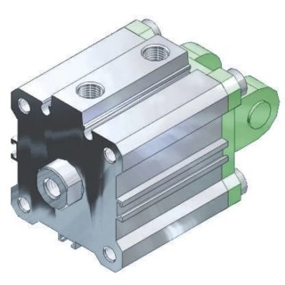 SMC Pneumatic Compact Cylinder 25mm Bore, 15mm Stroke, Double Acting, Aluminium Alloy Body CDQSB25-15D