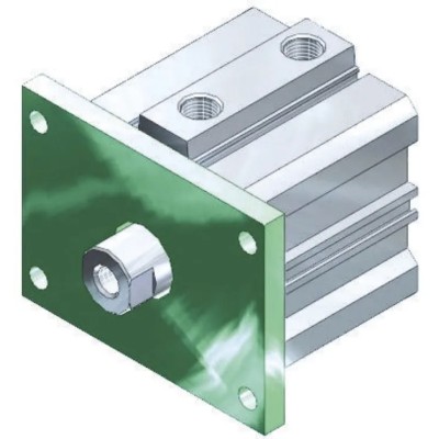 SMC Pneumatic Flange Mounting Accessory for CQS 12-25 mm Diameter JIS Class 2 CQS-F020