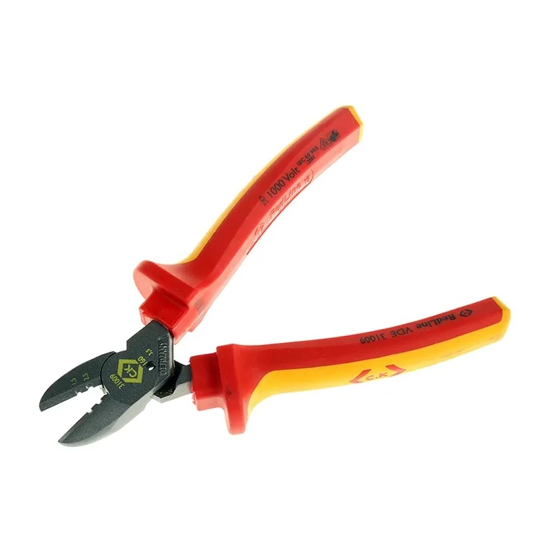 CK VDE/1000V Approved Semi-Flush ESD Safe Cable Cutter, 9mm Jaw Width, 160mm Length, Insulated Handle 431009