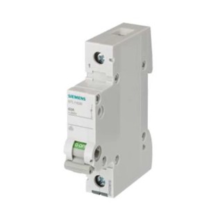 Siemens 1-Pole DIN Rail Isolator Switch 40A, 400V AC, Grey Handle, Series 5TL1 5TL1140-0