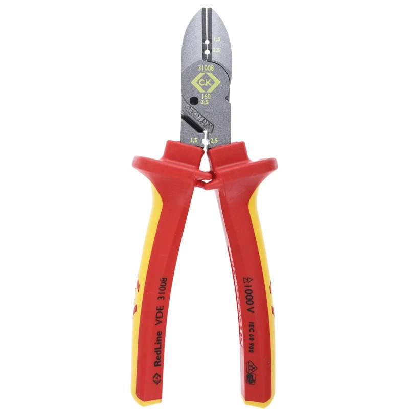 CK VDE/1000V Approved Semi-Flush ESD Safe Cable Cutter, 160mm Overall Length, 9mm Jaw Width, 4mm Cutting Capacity 431008