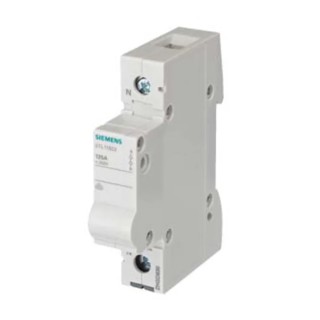 Siemens 1-Pole DIN Rail Isolator Switch, 100A, Screw Terminal, Auxiliary Contacts 5TL1192-3