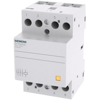 Siemens Contactor, 24V AC/DC Coil Voltage, 4-Pole, 63A, 2.6W Power, 400V AC Contact Voltage 5TT5050-2