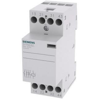 Siemens Contactor 24V AC/DC Coil, 4-Pole, 24 A Contact Current, 2.6 W Power Rating, 230V Control Circuit, 2 NO/2 5TT5032-2
