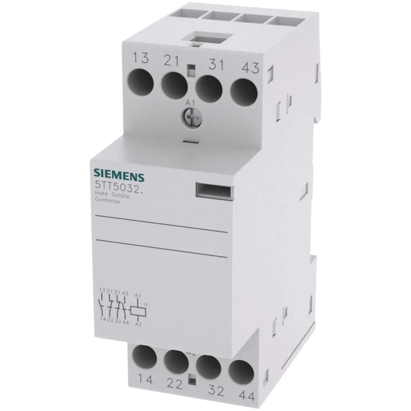 Siemens Contactor 24V AC/DC Coil, 4-Pole, 24 A Contact Current, 2.6 W Power Rating, 230V Control Circuit, 2 NO/2 5TT5032-2