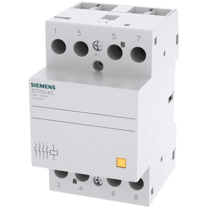 Siemens Contactor 4-Pole 40 A, 24V AC/DC Coil Voltage, Power Rating 2.6 W, 4 NO Contacts, 400V AC Contact Voltage 5TT5040-2