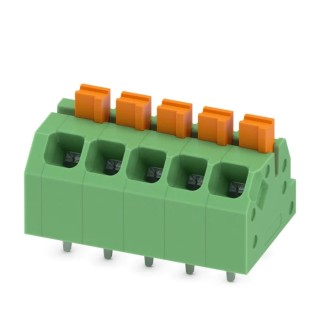 Phoenix Contact PCB Terminal Block 5 Contact Angled Wave Soldering Mount Polyamide Housing 160V 16A 3.5mm Pitch 1862071