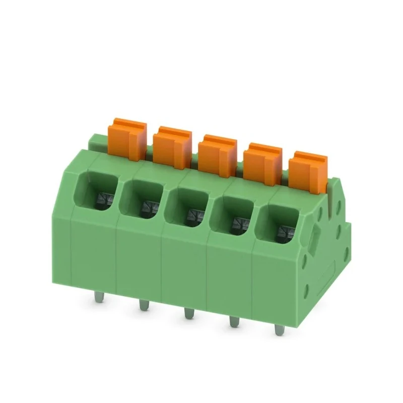 Phoenix Contact PCB Terminal Block 5 Contact Angled Wave Soldering Mount Polyamide Housing 160V 16A 3.5mm Pitch 1862071
