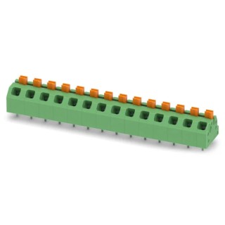 Phoenix Contact Angled Wave Soldering Mount PCB Terminal Block, 14 Contacts, 5 mm Pitch, 16 A, 320 V, Polyamide 1862534