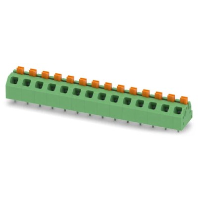 Phoenix Contact Angled Wave Soldering Mount PCB Terminal Block, 14 Contacts, 5 mm Pitch, 16 A, 320 V, Polyamide 1862534