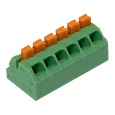 Phoenix Contact Angled Wave Soldering Mount PCB Terminal Block, 6 Contacts, 3.5 mm Pitch, 16A, 160V, Polyamide 1862084