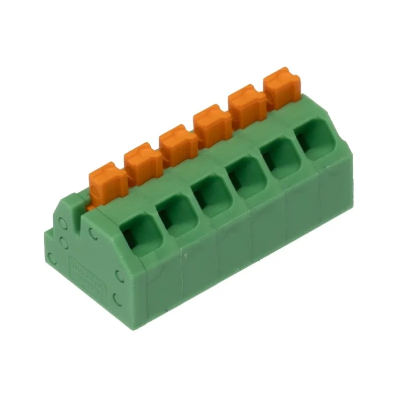 Phoenix Contact Angled Wave Soldering Mount PCB Terminal Block, 6 Contacts, 3.5 mm Pitch, 16A, 160V, Polyamide 1862084