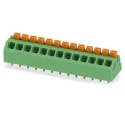 Phoenix Contact PCB Terminal Block SPTAF 1/13-3.5-EL Series Angled Through Hole, 13 Contacts, 3.5 mm Pitch, 16 A 1862233