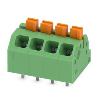 Phoenix Contact PCB Terminal Block Angled Wave Soldering Mount 4 Contacts 3.5 mm Pitch 160V 16A 1862068