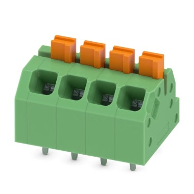 Phoenix Contact PCB Terminal Block Angled Wave Soldering Mount 4 Contacts 3.5 mm Pitch 160V 16A 1862068