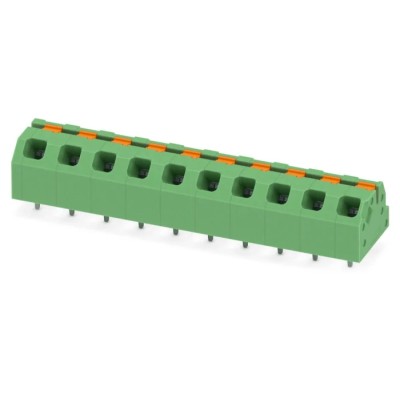 Phoenix Contact PCB Terminal Block SPTAF 1/10-5.0-IL Series Angled, 10 Contacts, 5 mm Pitch, 1 Row, 16 A, 320 V 1862356