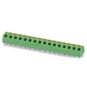 Phoenix Contact SPTAF 1/16-5.0-IL Series Angled Wave Soldering Mount PCB Terminal Block, 16 Contacts, 5 mm Pitch 1862563