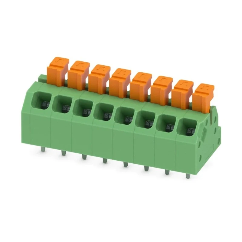 Phoenix Contact SPTAF 1/ 8-3.5-LL Series Angled PCB Terminal Block, 8 Contacts, 3.5 mm Pitch, 2 Rows 1864341