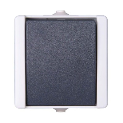 Kopp Grey 1 Way 1 Gang Surface Mount Light Switch 250V 10A LED Illumination 541656003