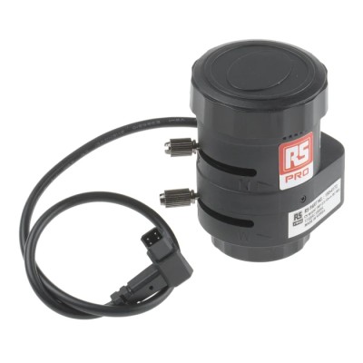 RS PRO Automatic Auto Iris Varifocal CCTV Lens 2.8 to 12 mm Focal Length, 34 mm Diameter, 47.2 mm Length Model 150-4173
