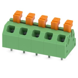 Phoenix Contact SPTAF 1/ 5-5.0-LL Series Angled PCB Terminal Block 5 Contact 5 mm Pitch 320 V 13.5 A 2 Row 1864464