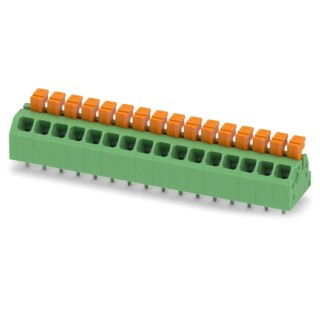Phoenix Contact Angled PCB Terminal Block 16 Contacts 3.5 mm Pitch 160 V 13.5 A Polyamide Housing 1864422